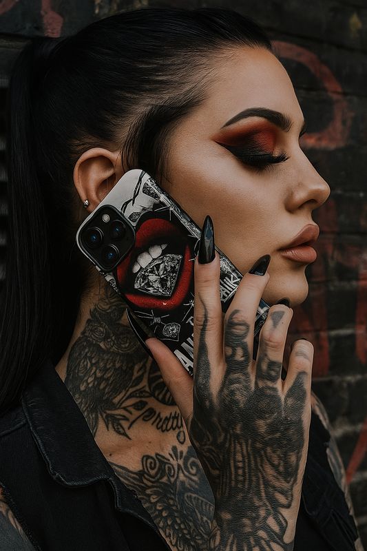 Grunge lips MagSafe® tough case for iPhone®