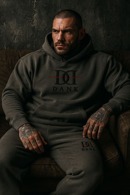 DD embroidered pigment-dyed sweatpants