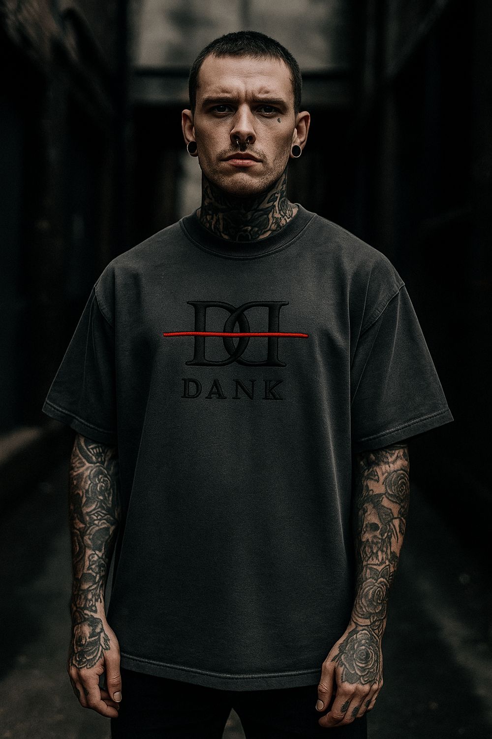 Oversized faded DD embroidered t-shirt