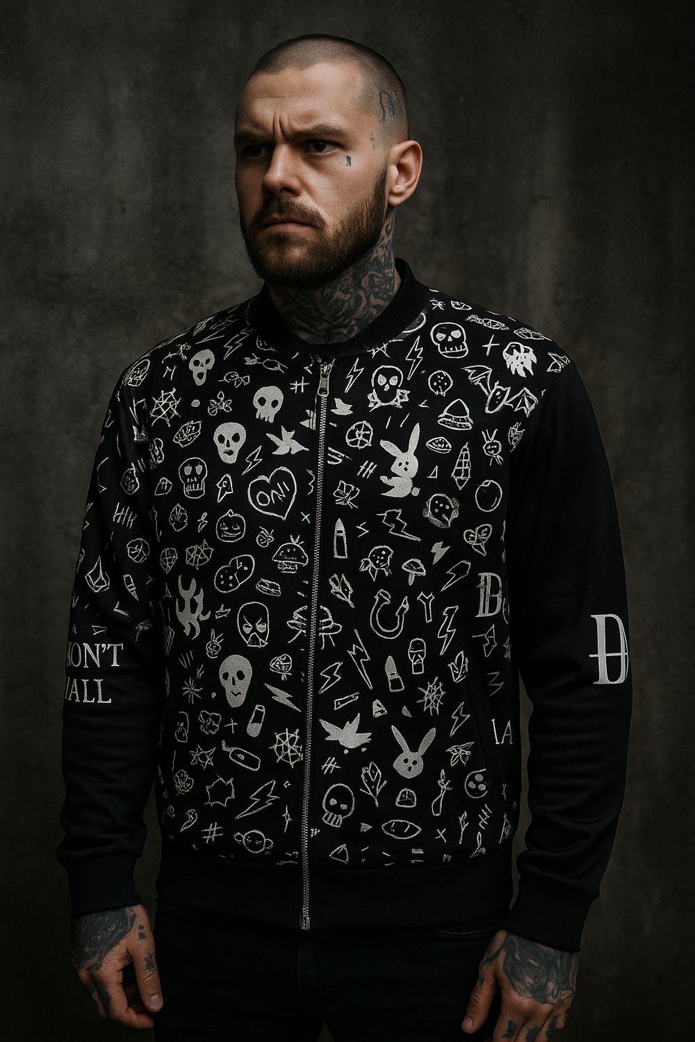 Unisex the Doodles Bomber Jacket