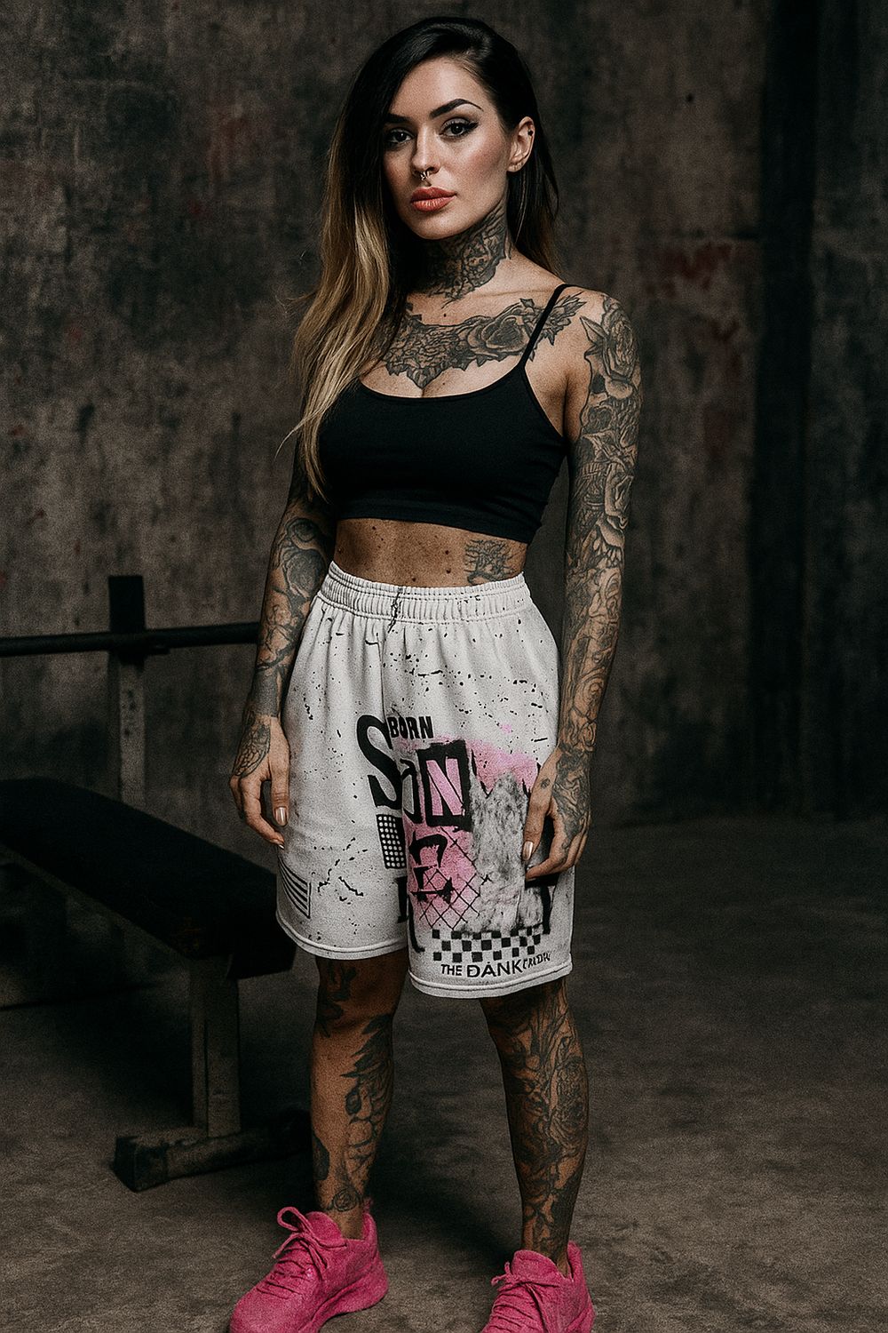 Born sinner mesh shorts