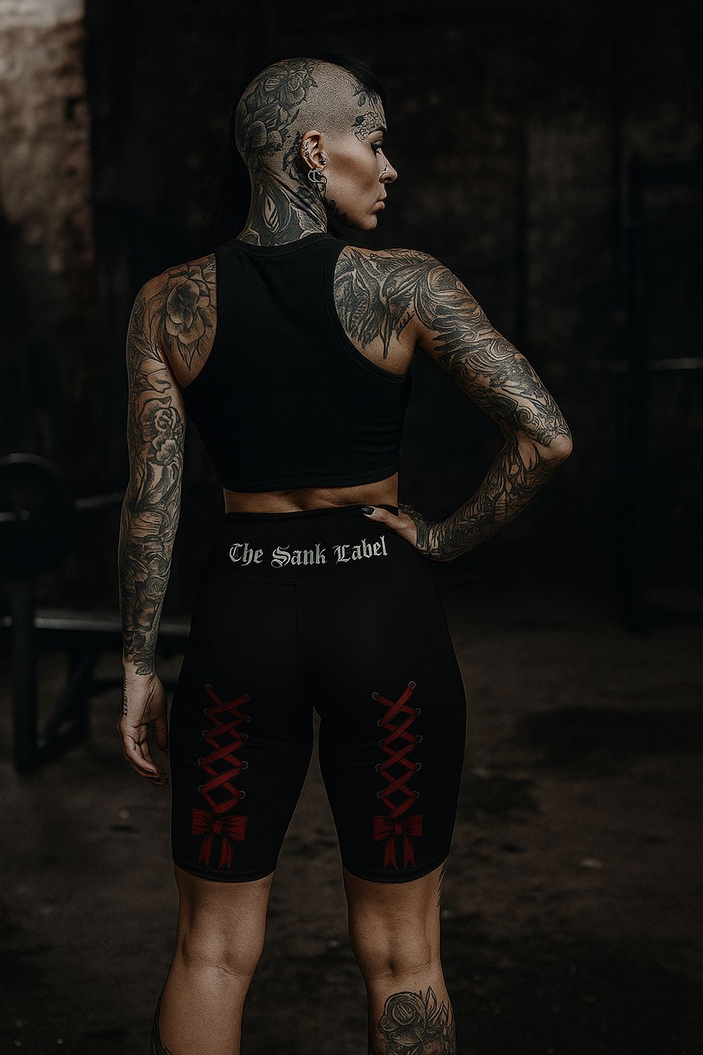 All laced up Biker Shorts