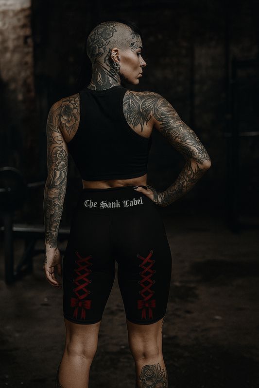 All laced up Biker Shorts