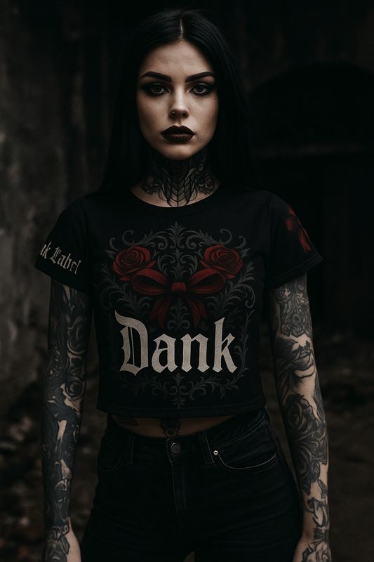 All laced up All-Over Print Crop Tee