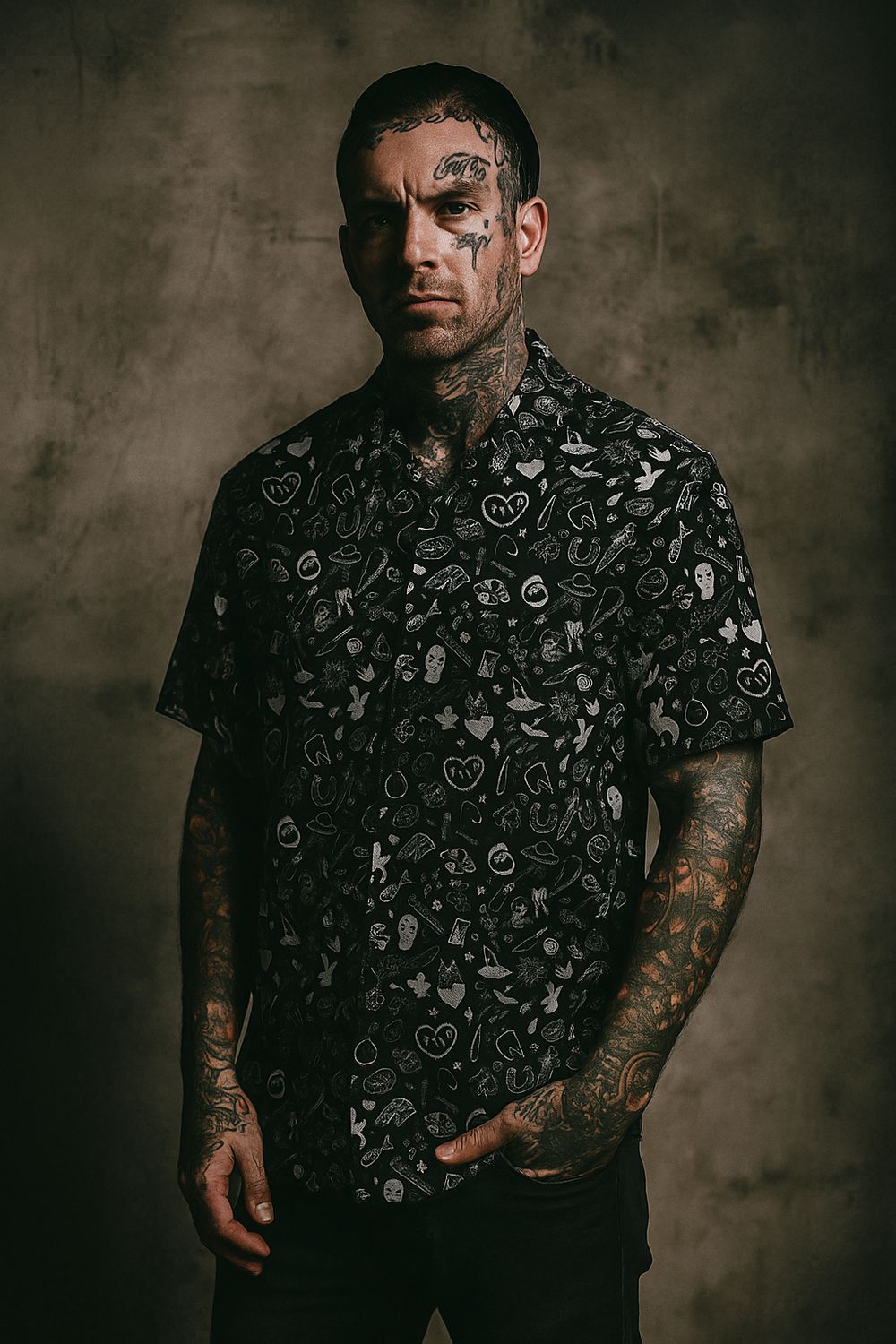 Unisex The Doodle button up shirt