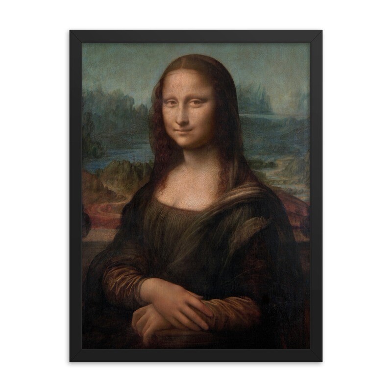 Leonardo da Vinci&#39;s Portrait of Mona Lisa  art in the frame