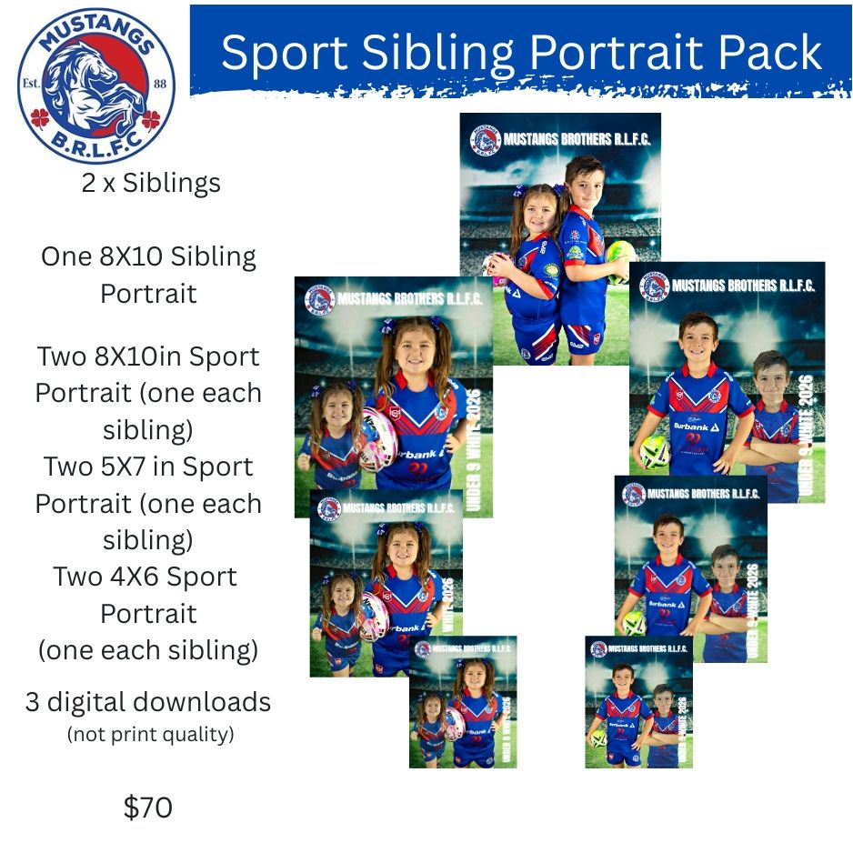 Sibling Sport Portrait Print Package