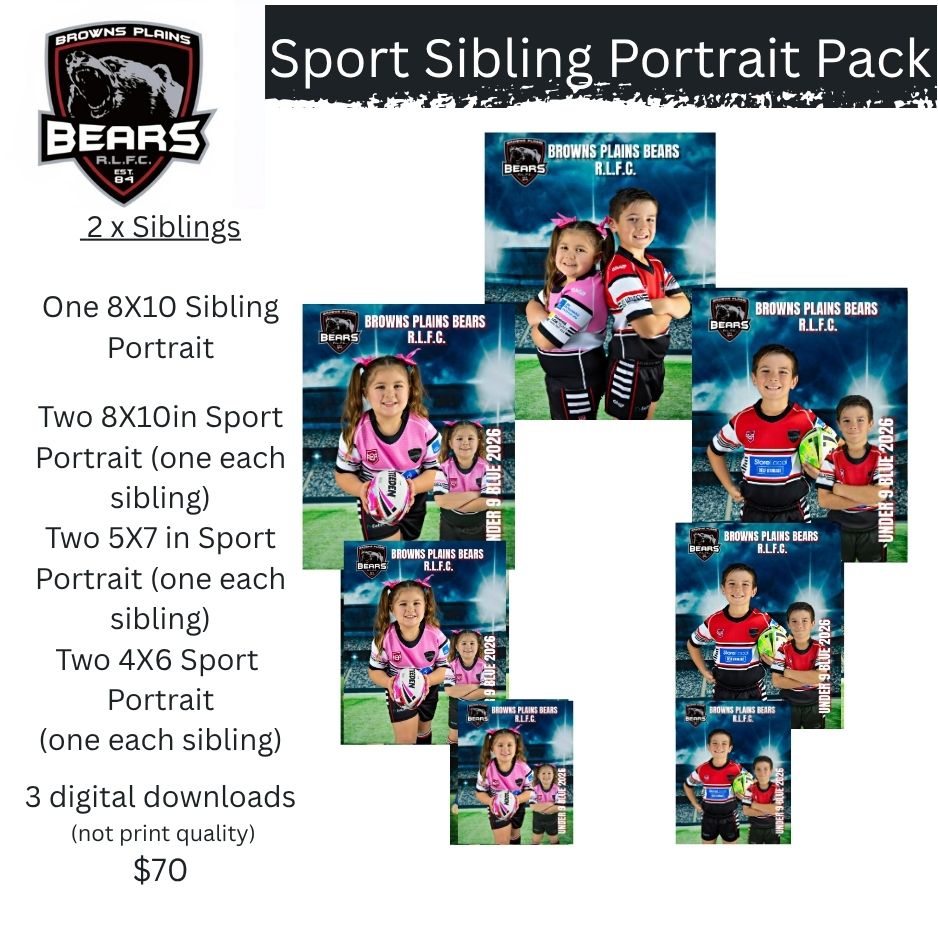 Sibling Sport Portrait Print Package