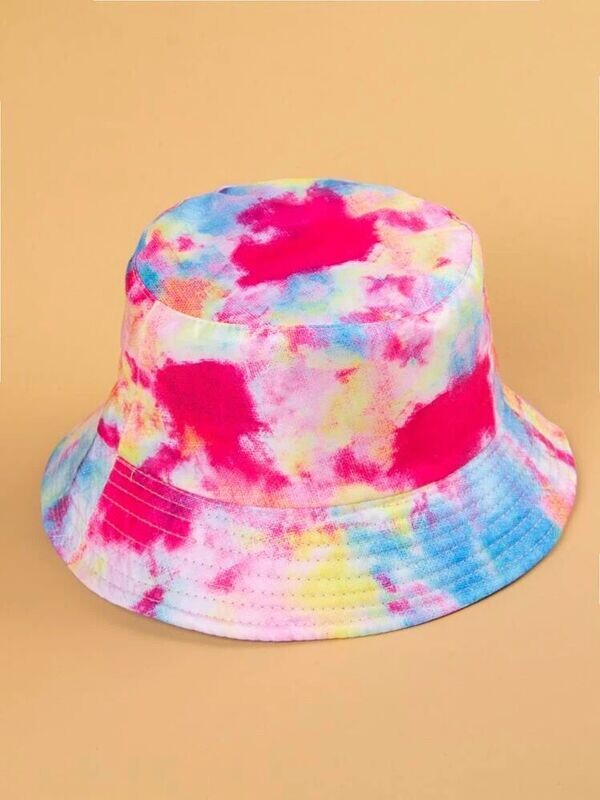 Rainbow Tie Dye Print Bucket Hat