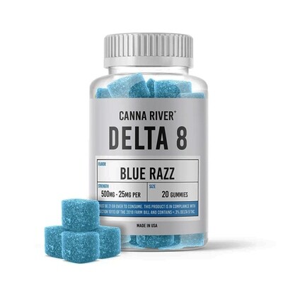 Canna River Delta 8 Gummies 500Mg – Blue Razz