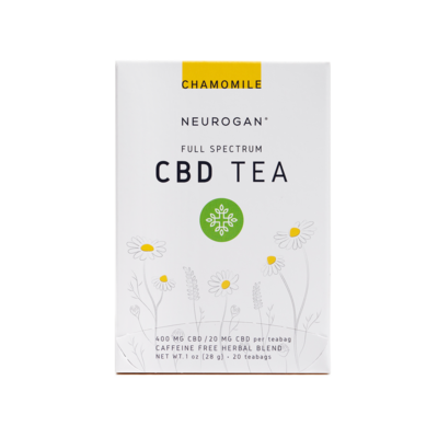Neurogan - CBD Tea - Organic - Full Spectrum Hemp - Chamomile - 400mg - 20mg/bag