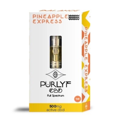 Purlyf CBD - Full Spectrum - Carts - Pineapple Express - 500mg - 1ml