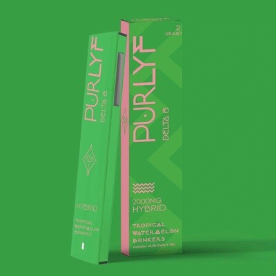 Purlyf - D8 Vape - Tropical Watrermelon Bonkers - 2,000mg - HYBRID Purlyf - D8 Vape - Tropical Watrermelon Bonkers - 2,000mg - HYBRID