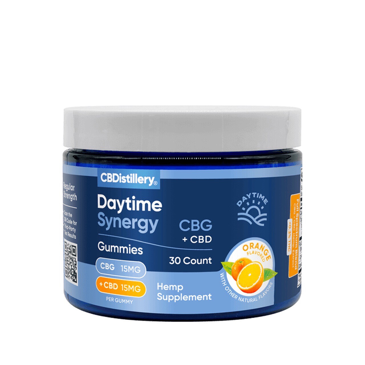 CBDistillery - Daytime Synergy Gummies - 15mg CBG + 15mg CBD - Orange - 30ct