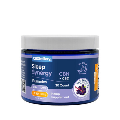 CBDistillery - Sleep Synergy Gummies - 5mg CBN + 15mg CBD - Elderberry - 30ct CBDistillery - Sleep Synergy Gummies - 5mg CBN + 15mg CBD - Elderberry - 30ct