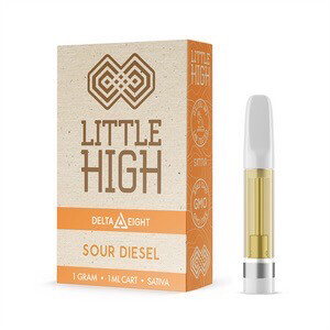 Little High - Delta-8 - Cartridge - 1000Mg - Sativa - Sour Diesel - 2 pcs Little High - Delta-8 - Cartridge - 1000Mg - Sativa - Sour Diesel - 2 pcs
