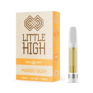 Little High - Delta-8 - Cartridge - 1000Mg - Indica - Mango Gush - 2 pcs