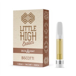 Little High - Exotics - Delta 8 - Cartridge - 1000Mg - Indica - Biscotti - 2 pcs
