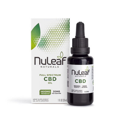 Full Spectrum CBD Oil – 1800mg / 30ml – NULEAF Full Spectrum CBD Oil – 1800mg / 30ml – NULEAF