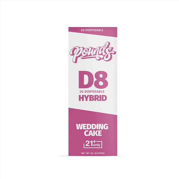 POUNDS WEDDING CAKE 2000mg D8 HYBRID 2G DISPOSABLE PEN