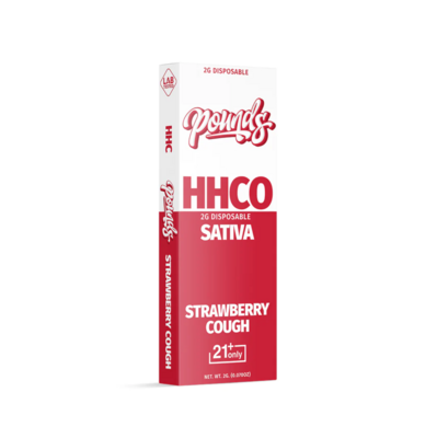 HHCO – SATIVA – SRAWBERRY COUGH – 2G -Disposable – POUNDS HHCO – SATIVA – SRAWBERRY COUGH – 2G -Disposable – POUNDS