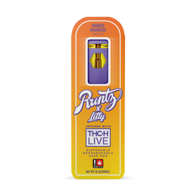 Runtz - THC-H Live - 1G - Mango Madness - Indica - Disposable