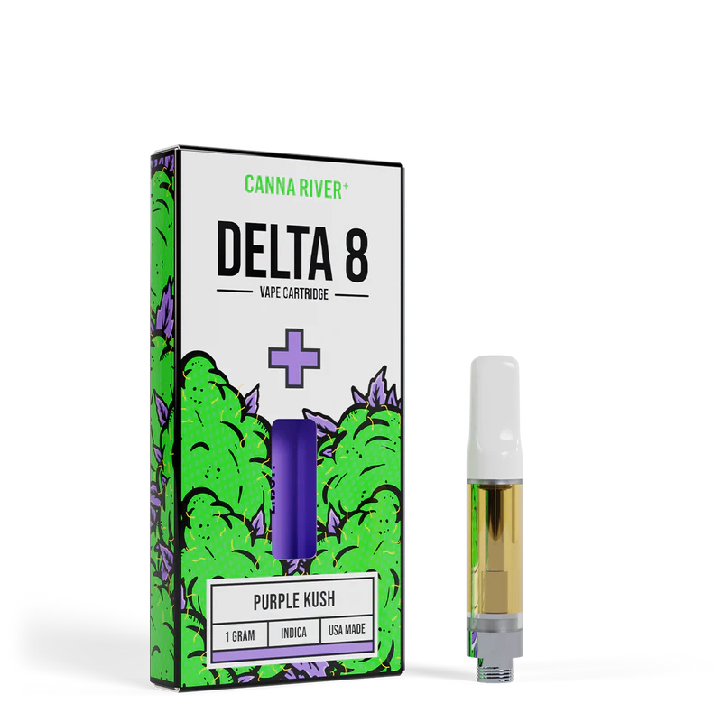 Canna River – D8 Cartridge – (1G x 2 pcs) – Purple Kush – INDICA Canna River – D8 Cartridge – (1G x 2 pcs) – Purple Kush – INDICA