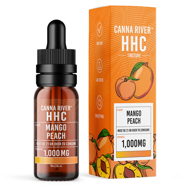Canna River – HHC Tincture – 1000mg – 15mg – Mango Peach