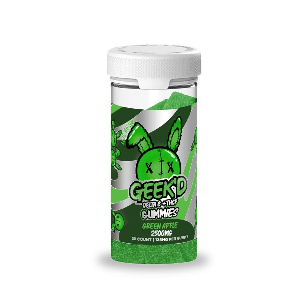 Geek'D - THCP - Gummy - 2500mg - 20 ct - Green Apple