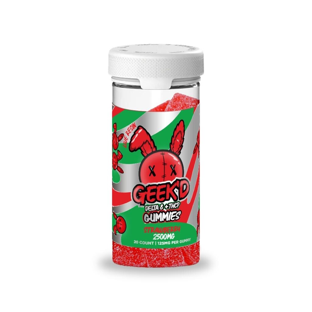 Geek'D - THCP - Gummy - 2500mg - 20 ct - Strawberry