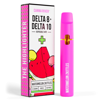 Canna River – (D8+D10) – Watermelon Zkittles (Indica) – 2.5G – Disposable