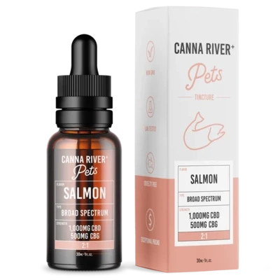 Canna River – CBD 1000mg + CBG 500mg – Pet Tincture – Salmon