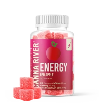 Canna River – CBD Gummy – ENERGY – Red Apple – 20ct – 25mg Canna River – CBD Gummy – ENERGY – Red Apple – 20ct – 25mg
