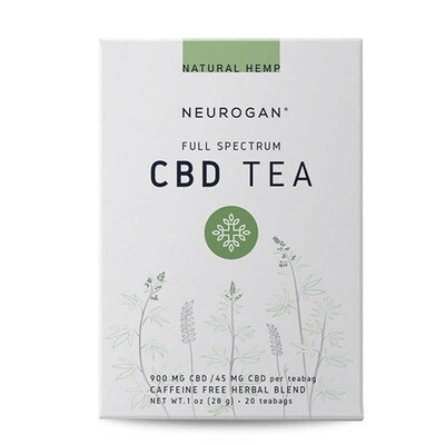 Neurogan - CBD Tea - Organic - Full Spectrum Hemp - Natural - 900mg - 45mg/bag