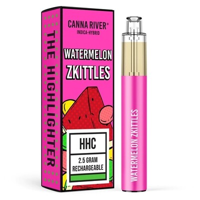 Canna River – HHC – Watermelon Zkittles (Indica-Hybrid) – 2.5G – Disposable