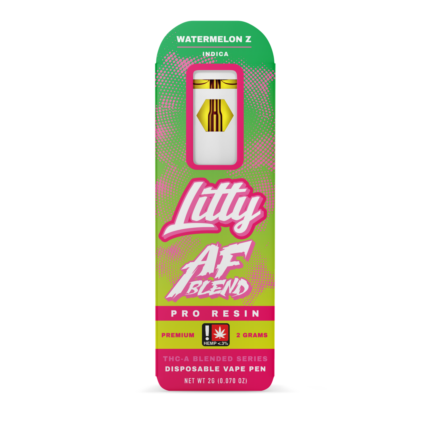 Litty - THCA - AF PRO RESIN - Watermelon Z - Indica - 2G - Disposable