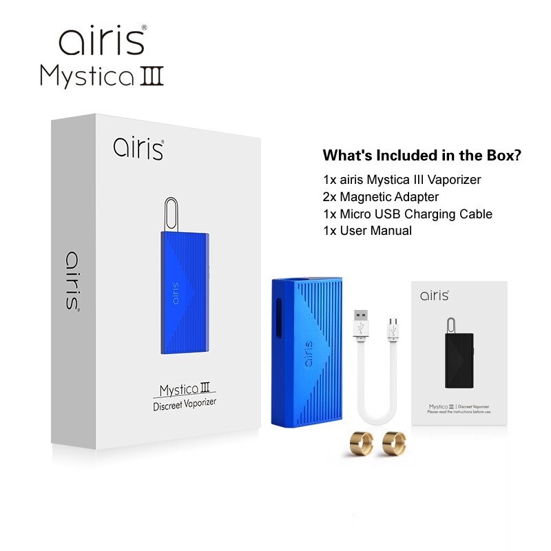 Airis Mystica III - 510 Thread - BLUE - Cart Not Incld Airis Mystica III - 510 Thread - BLUE - Cart Not Incld