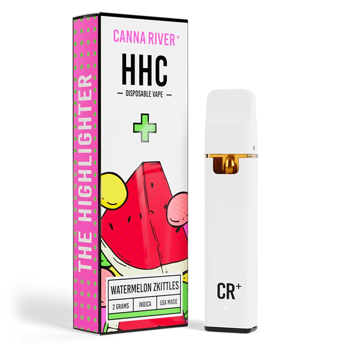 Canna River – HHC – Watermelon Zkittles (Indica) – 2G – Disposable