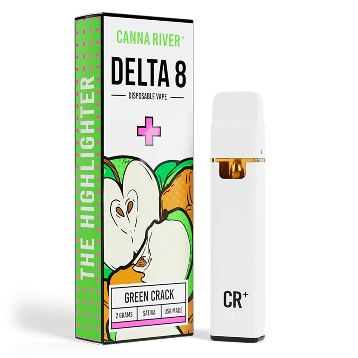 Canna River – D8 THC – Green Crack – Sativa – 2G – Disposable