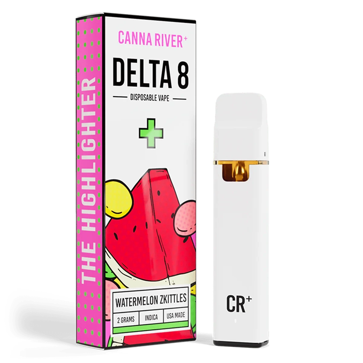 Canna River – D8 THC – Watermelon Zkittles – Indica – 2G – Disposable