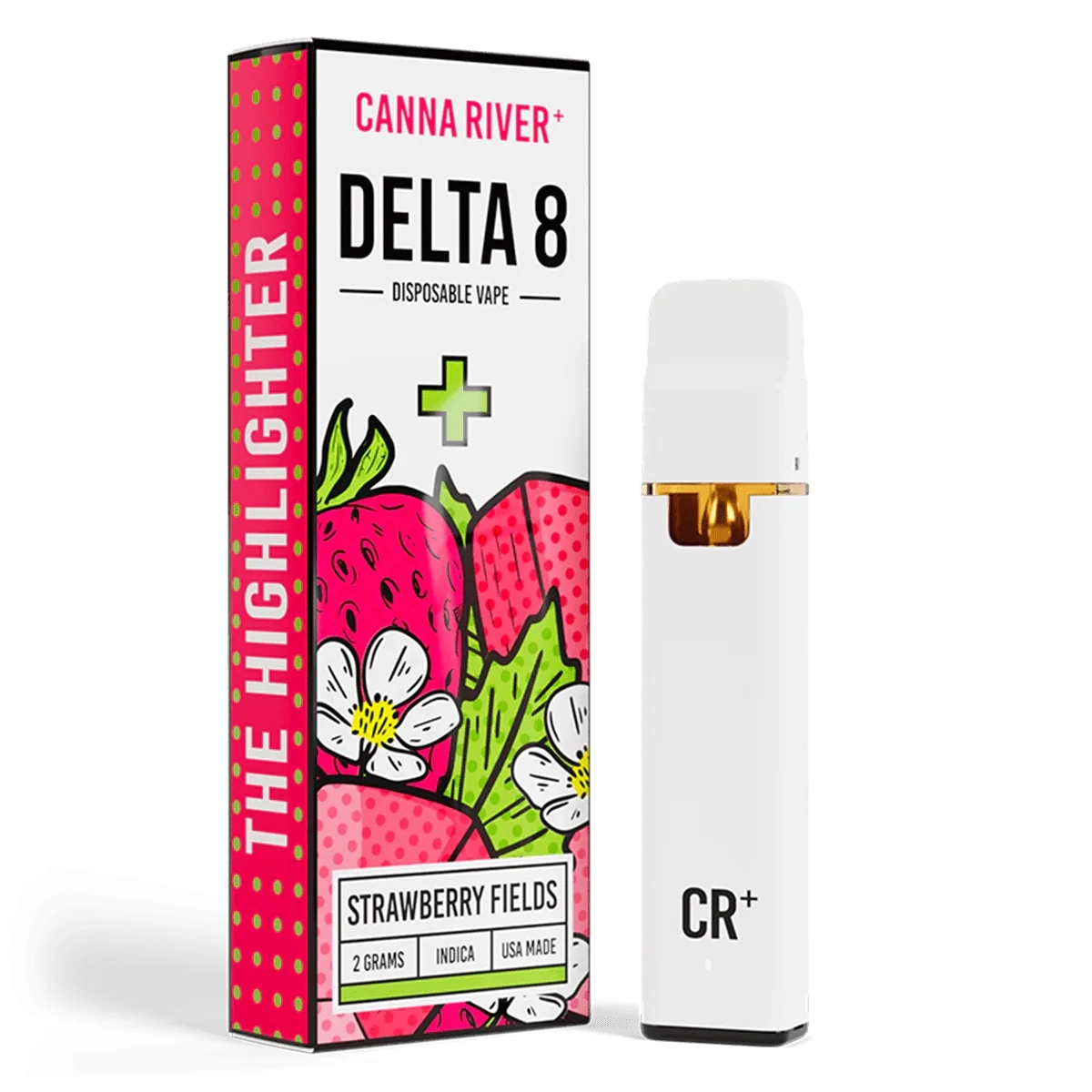 Canna River – D8 THC – Strawberry Fields – Indica – 2G – Disposable