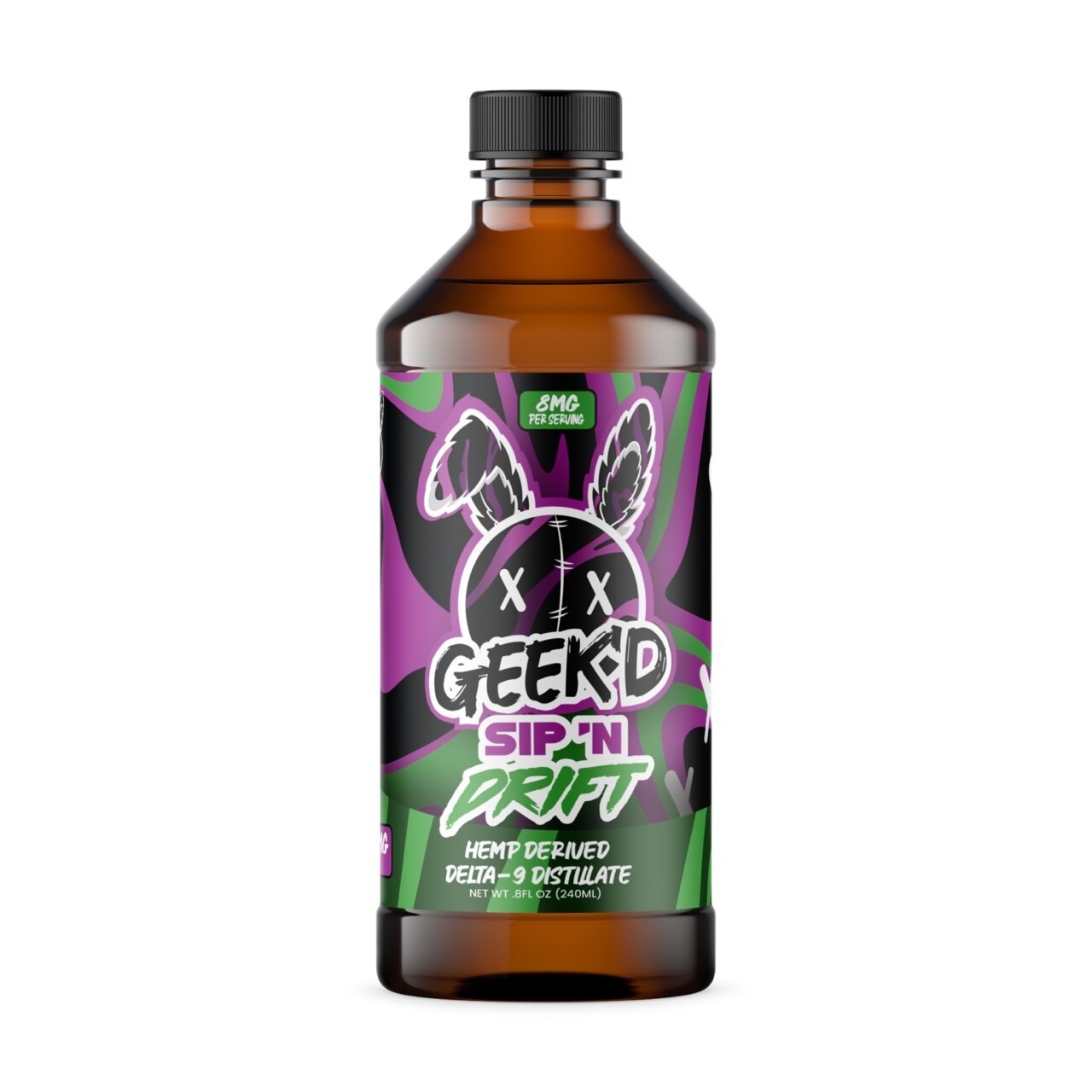 Geek’D – Sip ‘N Drift – GRAPE APPLE – THC D9 Distillate - 800mg
