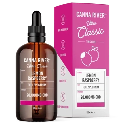 Canna River – Ultra Classic – CBD Tincture – 20,000mg – 120ml – Lemon raspberry – Full Spectrum