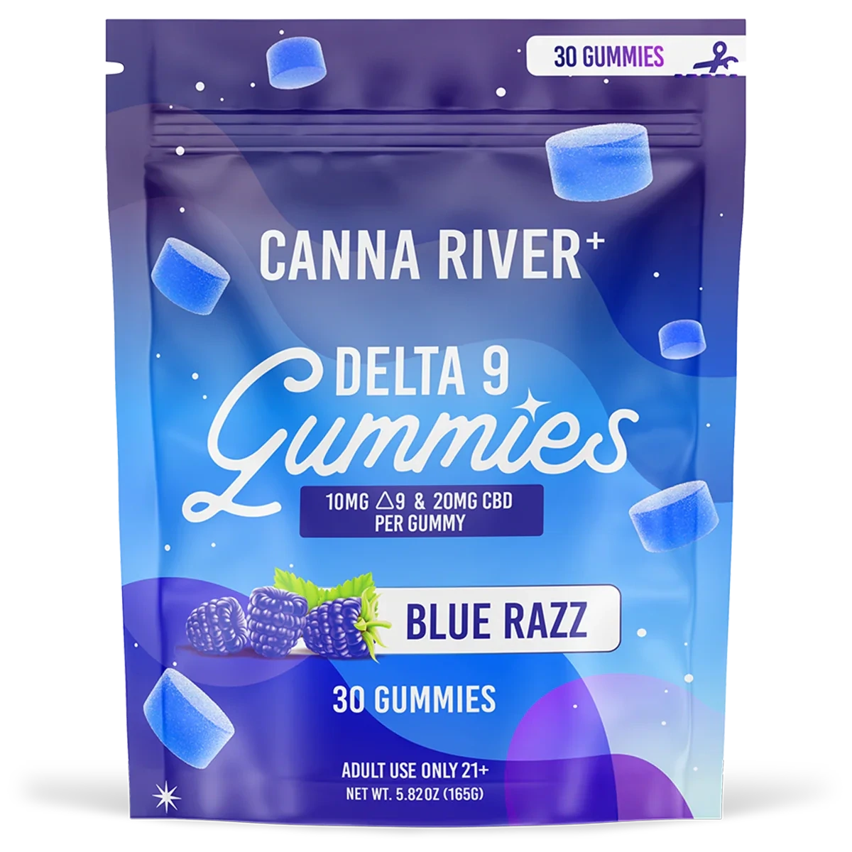Canna River – THC D9 Gummy – Blue Razz – 900mg