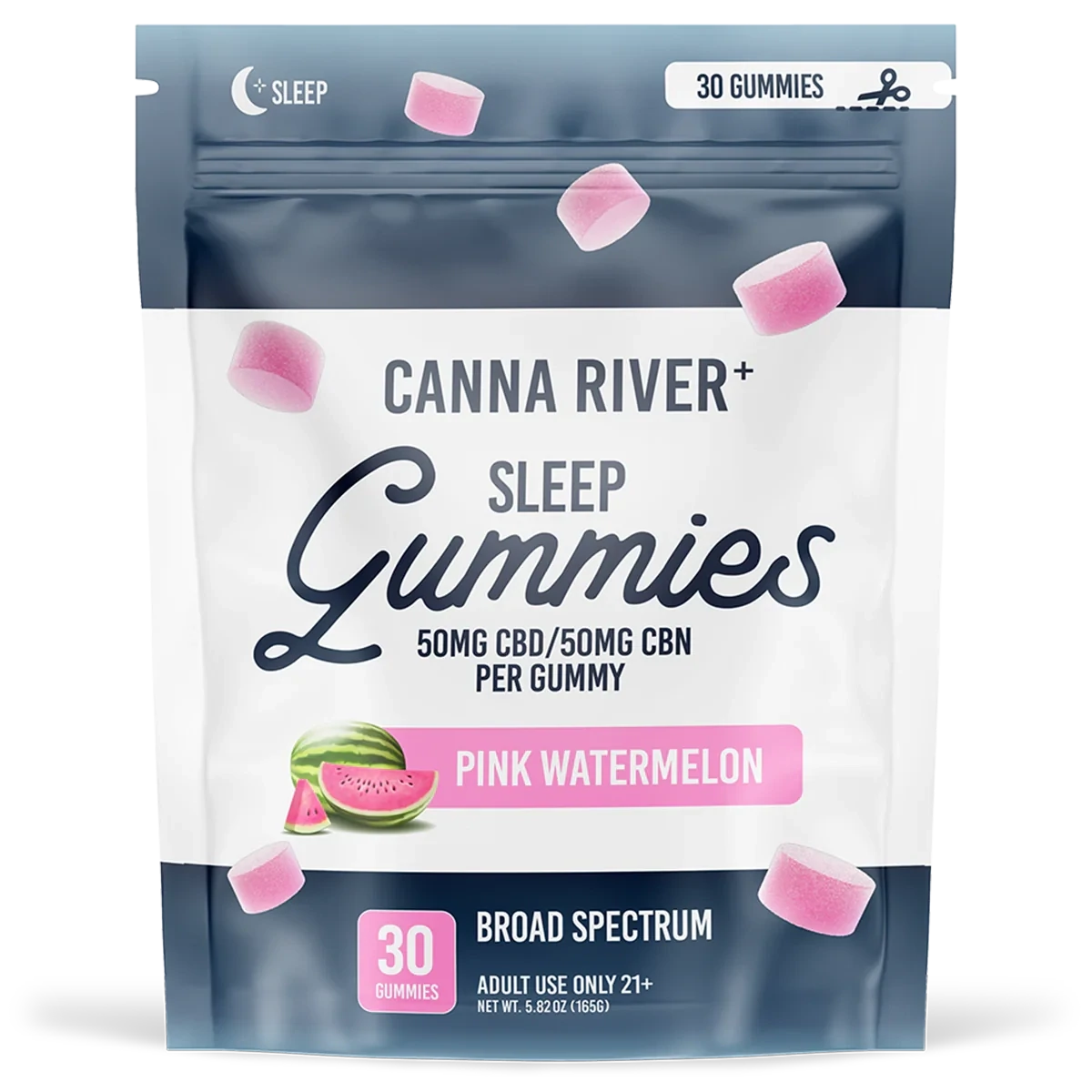 Canna River – CBD Sleep – Gummy – CBD 50mg + CBN 50mg – Pink Watermelon