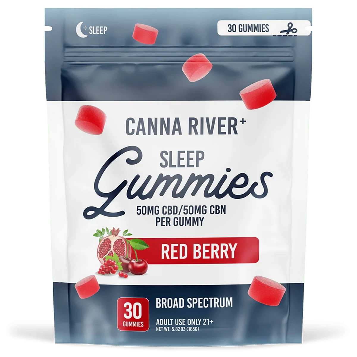 Canna River – CBD Sleep – Gummy – CBD 50mg + CBN 50mg – Red Berry