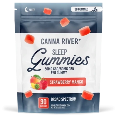 Canna River – CBD Sleep – Gummy – CBD 50mg + CBN 50mg – Strawberry Mango