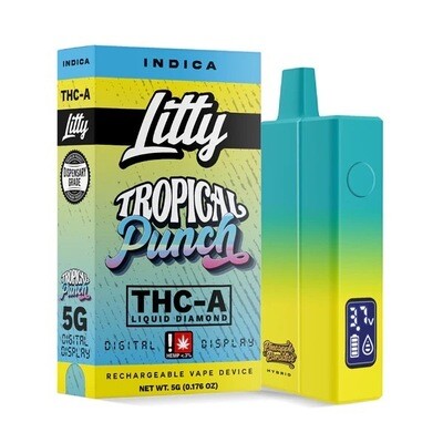 Litty - THCA Liquid Diamonds - Tropical Punch - INDICA - 5g - Disposable