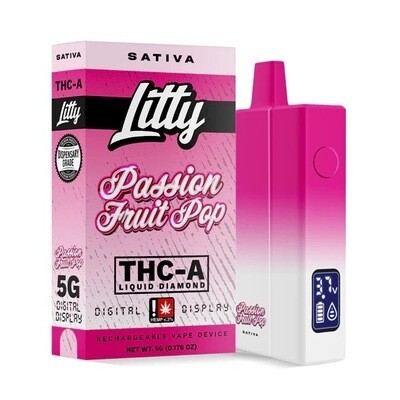 Litty - THCA Liquid Diamonds - Passion Fruit Pop - SATIVA - 5g - Disposable