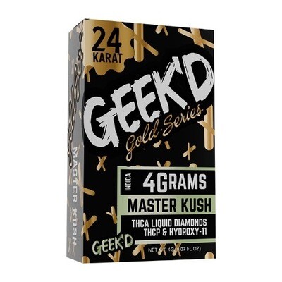 Geek’D - Extracts - 24K Gold Series - MASTER KUSH - INDICA - 4g - Disposable